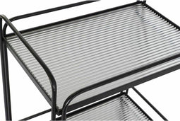 Serveringsvagn DKD Home Decor Zwart Metaal Kristal 60,5 x 40,5 x 75,5 cm