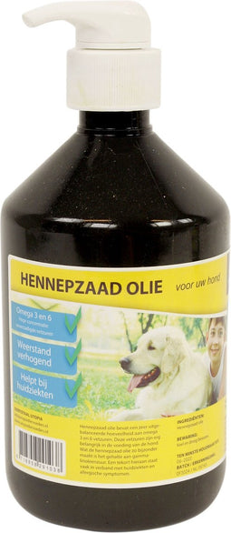 Utopia diertotaal hennepzaadolie met pompje - 500 ML