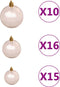 vidaXL - Kunstkerstboom - met - verlichting - en - kerstballen - 240 - cm - groen