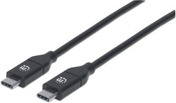 Manhattan 355247 - USB 2.0 type C-kabel - 2.00 m - Zwart