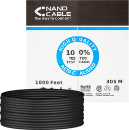 UTP Category 5e Rigid Network Cable NANOCABLE 10.20.0304-EXT-BK 305 m Black