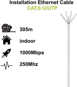 UTP Category 6 Rigid Network Cable Ewent (305 m)