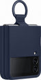 Samsung Galaxy Z Flip4 - Siliconen Cover met Ring - Donkerblauw