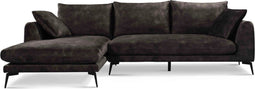 Tower living nottingham 2,5-ar + chaise l - adore 029 anthracite grey