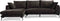 Tower living nottingham 2,5-ar + chaise l - adore 029 anthracite grey