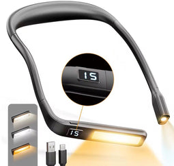 BP® Nekleeslamp met Timer - Oplaadbaar - 3 lichtkleuren 9 standen - Zwart