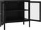 vidaXL - Dressoir - 70x35x70 - cm - staal - en - glas - zwart