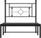 vidaXL - Bedframe - met - hoofdbord - metaal - zwart - 90x200 - cm