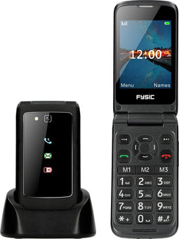 Fysic F15 - Klaptelefoon - SOS paniekknop 4G - Zwart