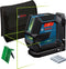 Bosch GLL 2-15 G Professional - Kruislijnlaser - Groene laserlijnen - IP 64 bescherming