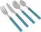 Bo-Camp - Bestekset - RVS - 16-Delig - 4 Personen - Blauw