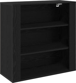 vidaXL - Wandkast - Zwart - Eiken - 80x33x80 - cm - Engineered - Wood