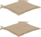 vidaXL - Tuinstoelkussens - 2 - st - 50x50x3 - cm - oxford - stof - beige