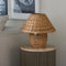 Riviera Maison Tafellamp Bruin - Ames Nachtlamp Riet - Rattan - (ØxH) 40.5x40