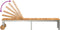 vidaXL - Ligbed - met - Wielen - 207x58x35 - cm - Massief - Acaciahout - & - RVS