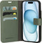 Mobiparts iPhone 15 - Classic Wallet Case - Ruimte voor pasjes - Groen