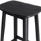 Alterego Dumas - Barkruk - Zwart Hout - 41x32x76cm