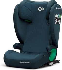 Kinderkraft JUNIOR FIX 2 I-SIZE - Autostoeltje - 100-150 cm - 15-36 kg - met Isofix - Afstelbare hoofdsteun - veiligheidssystemen- Diepe zitting - Eenvoudig te reinigen - Groep 2/3 - Tot 12 jaar - Blauw