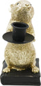 Housevitamin Muis Diner kaarshouder Goud - 8x10x17 Cm - De perfecte sfeermaker voor in huis.