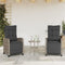 vidaXL - Tuinstoelen - 2 - st - verstelbaar - met - voetensteun - poly - rattan - grijs