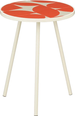 Mica Decorations Bologna Bijzettafel Buiten - H51 x Ø39 cm - Metaal - Rood