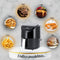 Just Perfecto Airfryer XL 3.5L - 1200W - Met Touchscreen & LED Display - Heteluchtfriteuse Met Grilplaat - Air Fryer Zonder Olie - Braden, Grillen, Bakken, Roosteren én Frituren - 7 Programma's - Vaatwasserbestendig