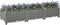 vidaXL - Plantenbak - verhoogd 120x40x23 cm - polypropeen - lichtgrijs