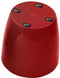 Glanzende plantenpot - GARDEN ID - Glanzend Rood met wielen - 30 x 27 cm - Keramiek look - Waterdicht - Gemakkelijk te verplaatsen