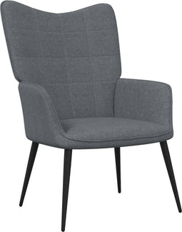 vidaXL Relaxstoel stof donkergrijs