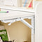 SoBuy FWT92-W - Opklapbaar Bureau - Multifunctioneel Werkstation met Opbergplanken - Wit - 64x58x82 cm