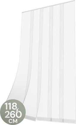 O'DADDY® Lamellenhor - Vliegengordijn - Zelfsluitend - Wit - 118x260 cm