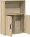 vidaXL - Boekenkast - 60x24x85 - cm - bewerkt - hout - sonoma - eikenkleurig
