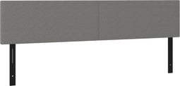 vidaXL - Hoofdborden - 2 - st - 80x5x78/88 - cm - stof - donkergrijs