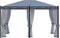 vidaXL - Prieel - met - horren - 3x4 - m - staal - antraciet