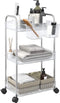 vidaXL - Opbergtrolley - 3-laags - 37x28x68 - cm - acryl - transparant