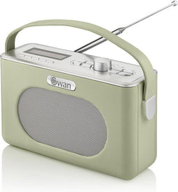 Swan Draagbare Retro Radio DAB+ - Groen - met Bluetooth