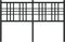 vidaXL - Hoofdbord - 140 - cm - metaal - zwart