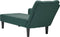 vidaXL - Chaise - longue - met - rechterarmleuning - fluweel - donkergroen