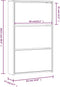 vidaXL - Schoenenkast - met - spiegel - 3-laags - 63x17x102,5 - cm - hoogglans - wit
