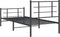 vidaXL - Bedframe - met - hoofd- - en - voeteneinde - metaal - zwart - 90x200 - cm