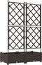 vidaXL - Tuinplantbak - met - Trellis - - - 2 - stuks - - - Bruin - - - 80 - x - 40 - x - 125,5 - cm