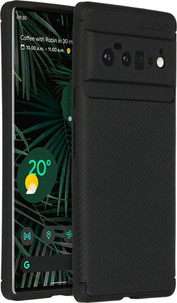 iMoshion Hoesje Geschikt voor Google Pixel 6 Pro Hoesje Siliconen - iMoshion Carbon Softcase Backcover - Zwart