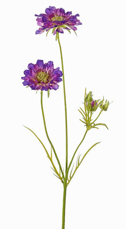 Driesprong collection - Scabiosa paars kunstbloem zijde nepbloem