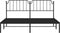 vidaXL - Bedframe - met - hoofdbord - metaal - zwart - 180x200 - cm