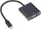 Techvavo® USB C naar VGA Adapter - Full HD 1080P - Man naar Vrouw - Zwart