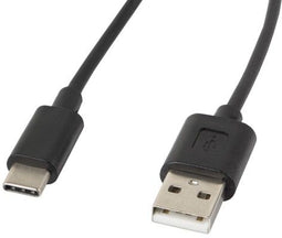 Lanberg CA-USBO-10CC-0018-BK - USB 2.0 naar USB-C Kabel - 480 Mb/s - Zwart