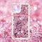 Lunso - Backcover hoes met koord - Geschikt voor iPhone 13 Mini - Glitter Rose Goud