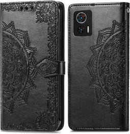 iMoshion Hoesje Geschikt voor Motorola Edge 30 Neo Hoesje Met Pasjeshouder - iMoshion Mandala Bookcase - Zwart