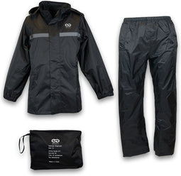 Infinity Goods Regenpak - Unisex - 100% Waterdicht & Ademend - Maat XL - Zwart