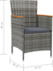 vidaXL - Tuinstoelen - 2 - st - poly - rattan - grijs